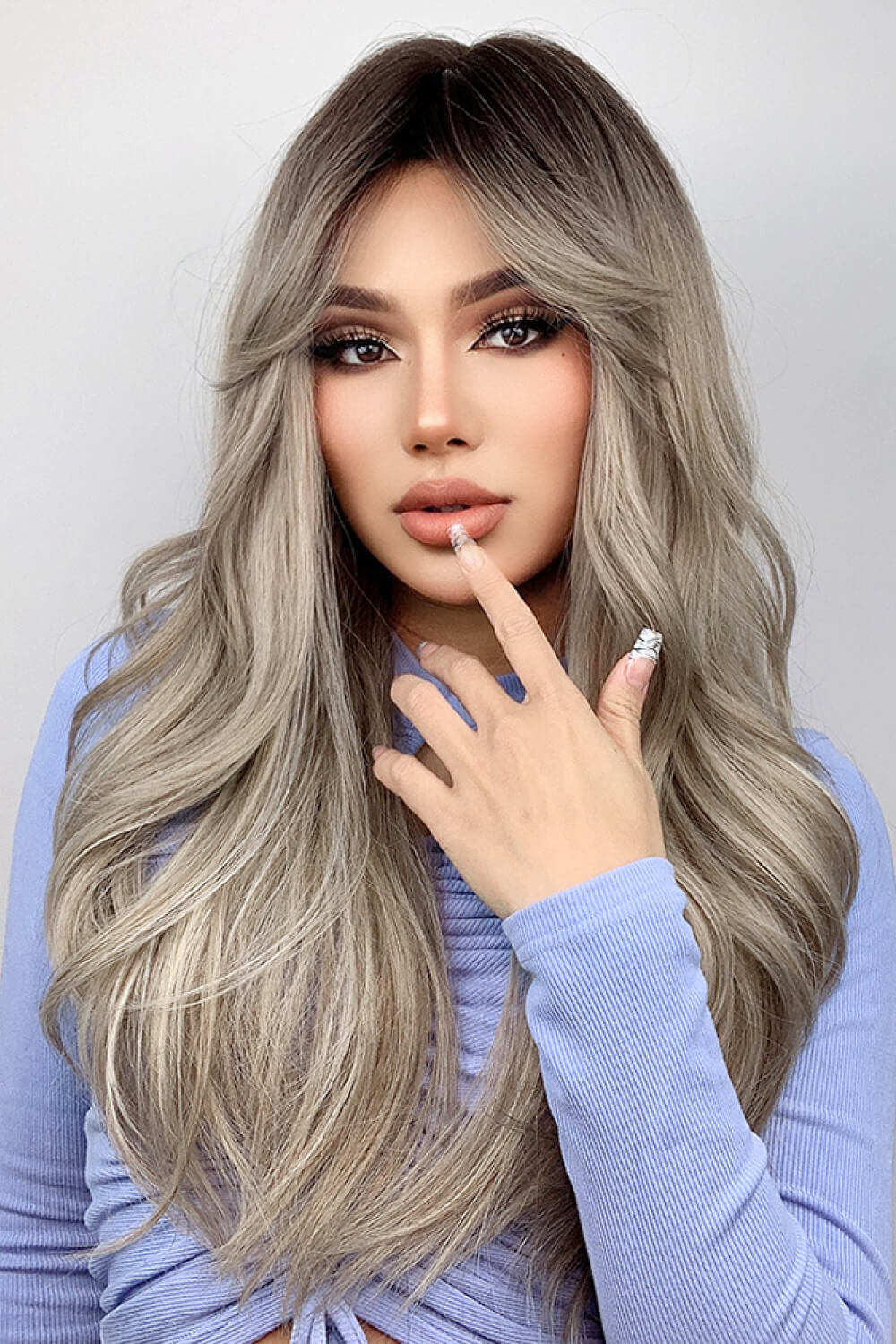 Full Machine Long Wave Wigs 26''