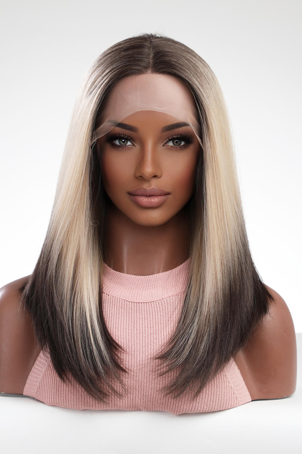 13x2 Lace Front Wigs Synthetic Long Straight 16" 150% Density