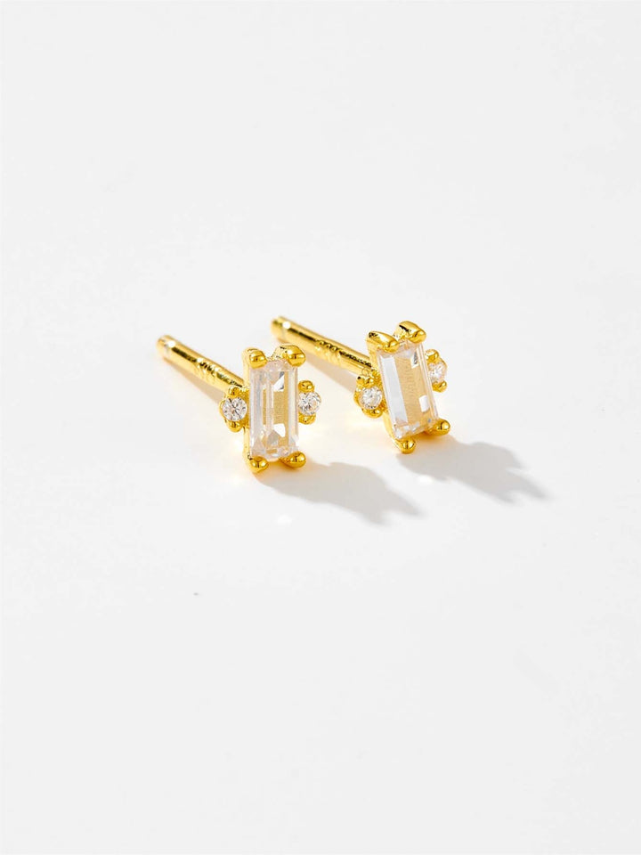 925 Sterling Silver Zircon Stud Earrings