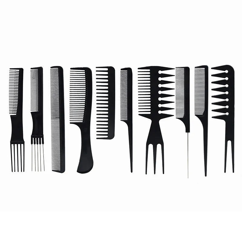 10-Piece Professional Hair Combs