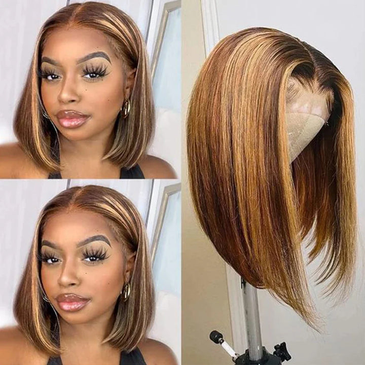 Brazilian Straight Remy Honey Blonde (P4/27) Lace Front Wig