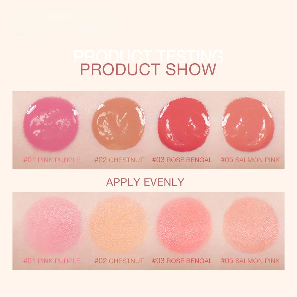 O.TWO.O Liquid Blush Face Blusher 4 Color Natural Rouge Long-lasting Makeup Blush Peach Contouring Cosmetics for Facial