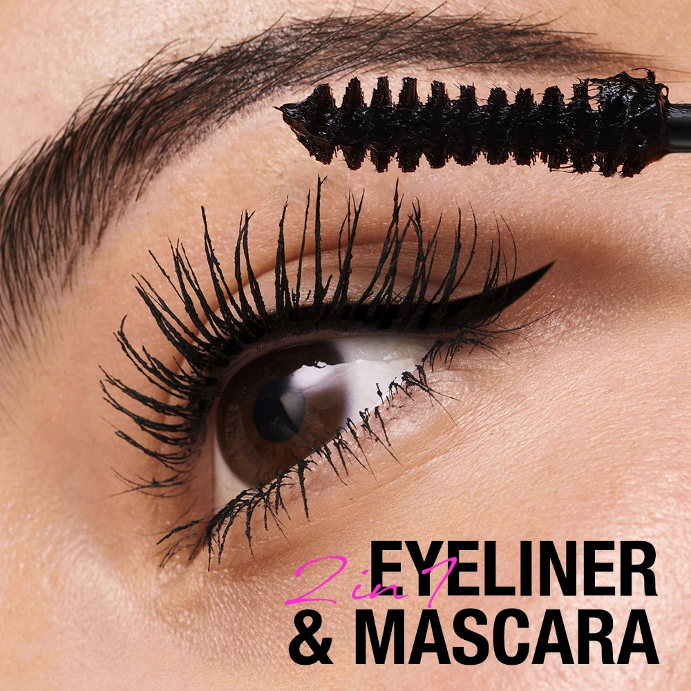 O.TWO.O 2-in-1 Black Eyeliner + Lengthening Non-Smudge Mascara