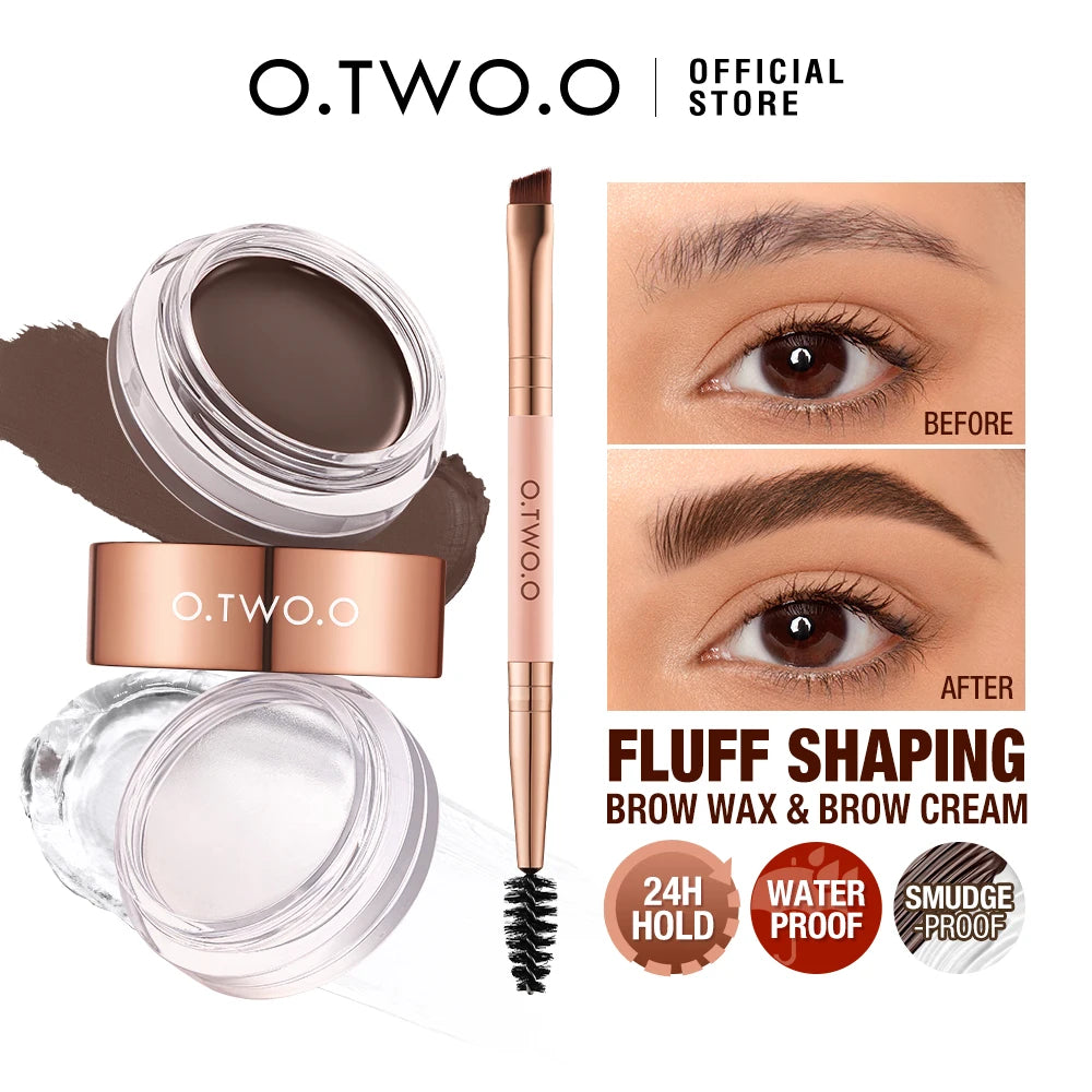 O.TWO.O 2-in-1 Eyebrow Cream + Brow Gel Wax