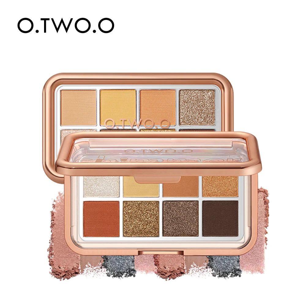 O.TWO.O 8-Color Shimmer, Matte Eyeshadow Palette