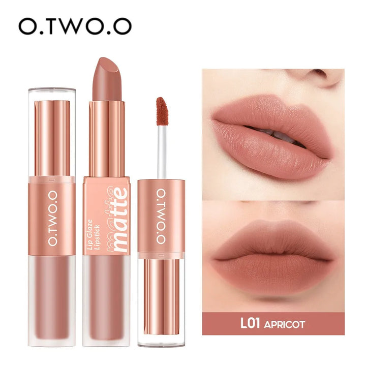 O.TWO.O 2-in-1 Matte Lipstick + Lip Glaze