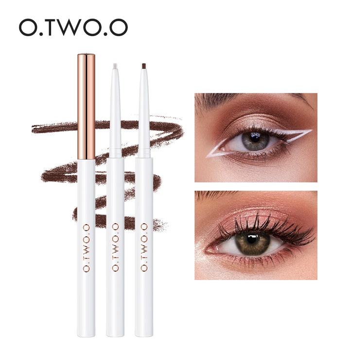 O.TWO.O Waterproof Eyeliner Gel Pencil 4 Colors Long-Lasting Ultra-Fine Smooth High Pigment White Eye Liner Pencil Makeup
