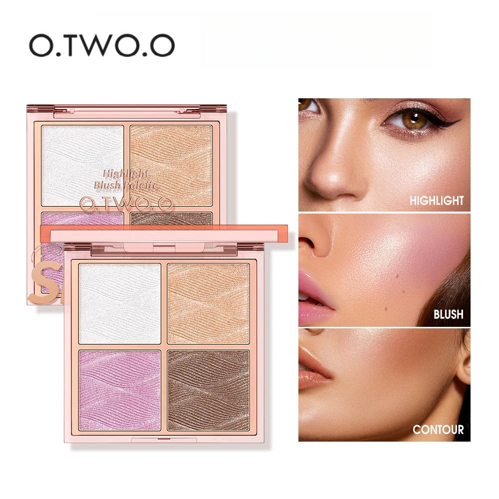 O.TWO.O 4-Color Bronzer Blush Highlight Palette