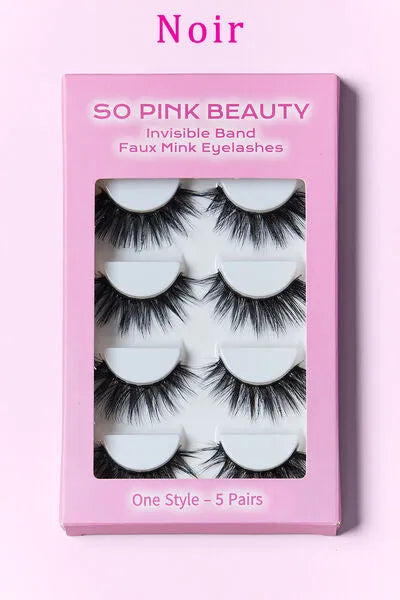 SO PINK BEAUTY Faux Mink Eyelashes 5 Pairs