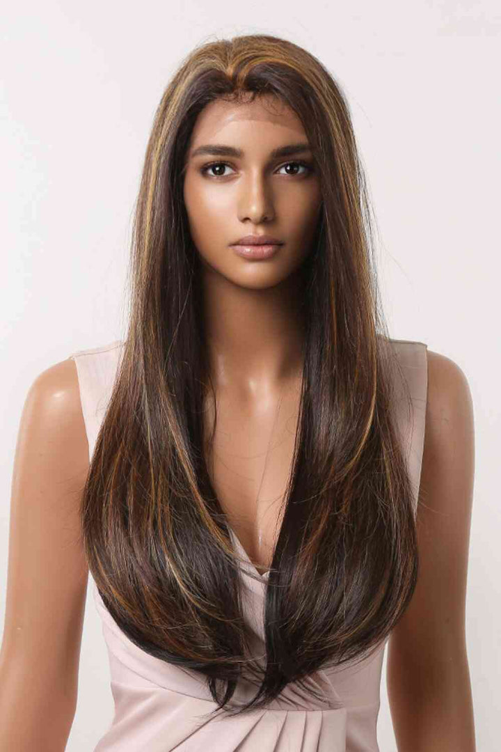 13x2 Lace Front Wigs Synthetic Long Straight 26" 150% Density