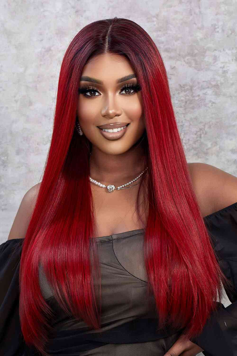 13x2 Lace Front Wigs Synthetic Straight 26" 150% Density