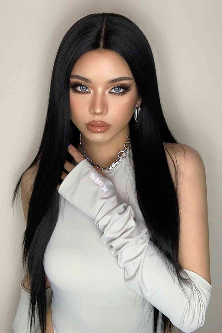 13x2 Long Lace Front Straight Synthetic Wigs 26" Long 150% Density